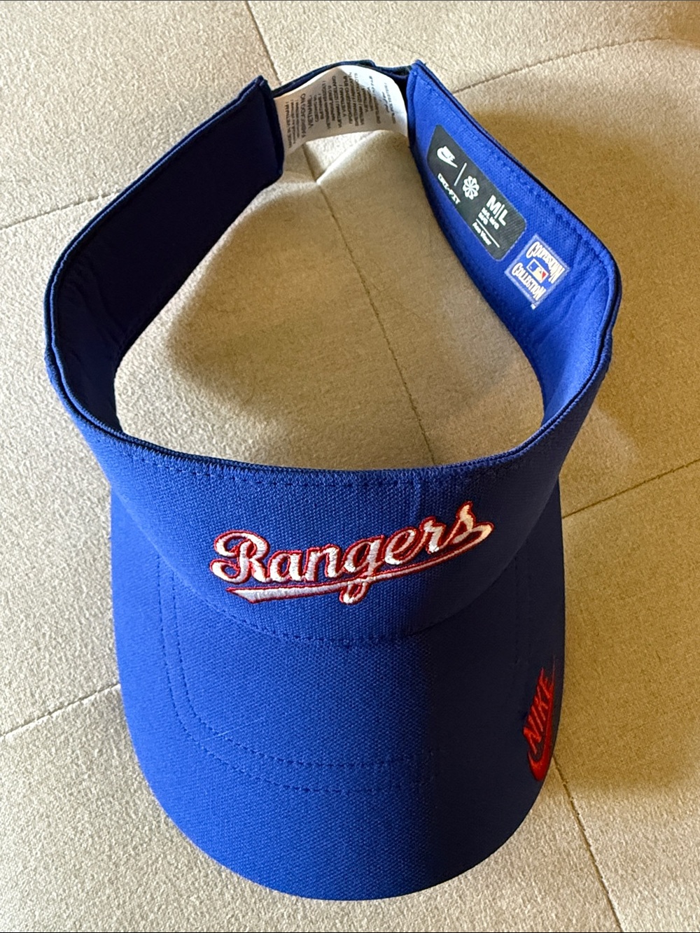 Nike Blue Rangers Embroidered Visor with Red Accents